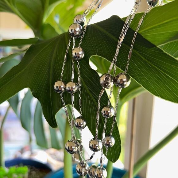 Silver Vega Beads Cold Water Creek Necklace New with Tags - Picture 6 of 8